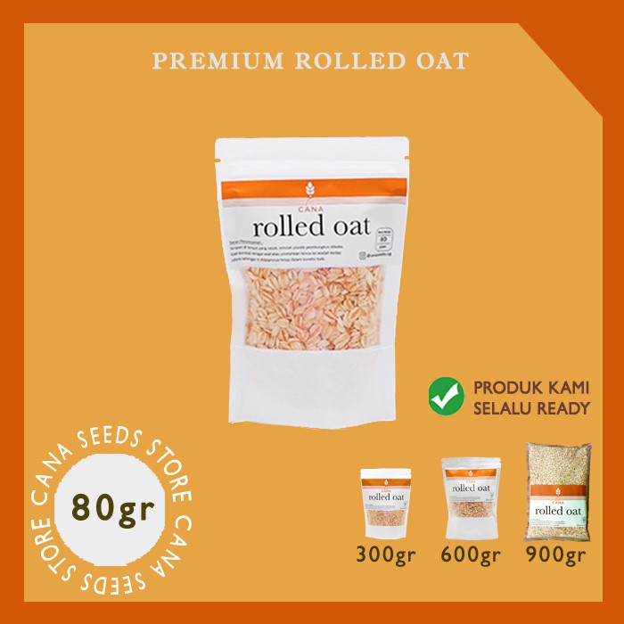 

Rolled Oat 80 gram Giling Oatmeal Old Fashioned Oats Biji Gandum Diet Overnight Oat