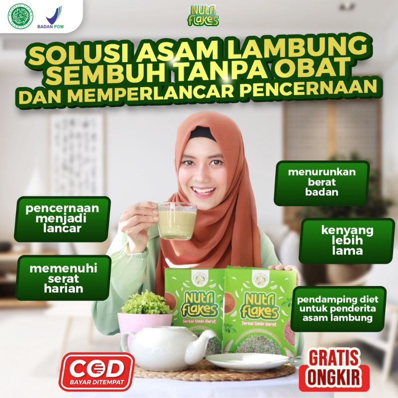 

p4yu Nutriflakes Isi 280gr Sereal Sehat Umbi Garut Atasi Asam Lambung/Gerd Asli Orinal 100%