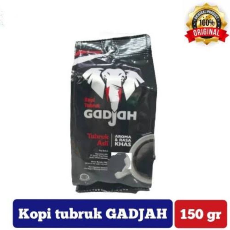 

BSM | TERMURAH Kopi Tubruk Gadjah 150gr / Kopi Hitam Gadjah Kemasan Pouch 150gr / Kopi Hitam