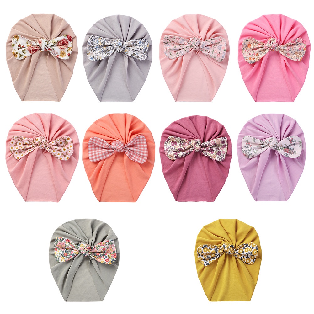 (pimenova) Turban Anak Bayi Pita Polos 0-3 tahun  Bandana Bayi Perempuan - Ciput Bayi lucu-1
