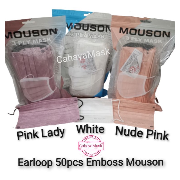Masker Earloop 3ply 50pcs Mouson
