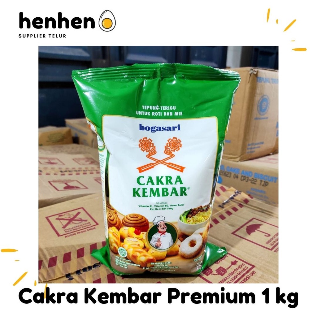 

TEPUNG TERIGU CAKRA KEMBAR PREMIUM 1KG BOGASARI READY STOCK