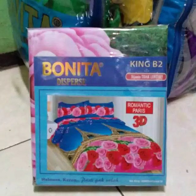 Bonita Motif Romantic Paris 3d Ukuran 180x200