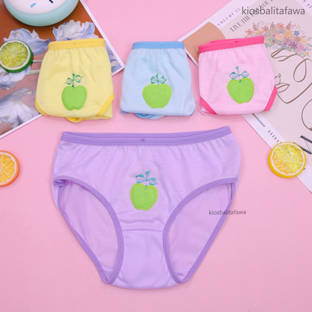 (ISI 3 PC) Celana Dalam uk 3-4 Tahun / Underwear Kids Pakaian Dalam Anak Perempuan CD Polos Cewek