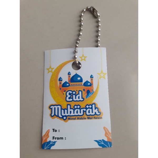 

Hang Tag Label Lebaran Idul Fitri Kartu Ucapan Plus Rantai Gantungan