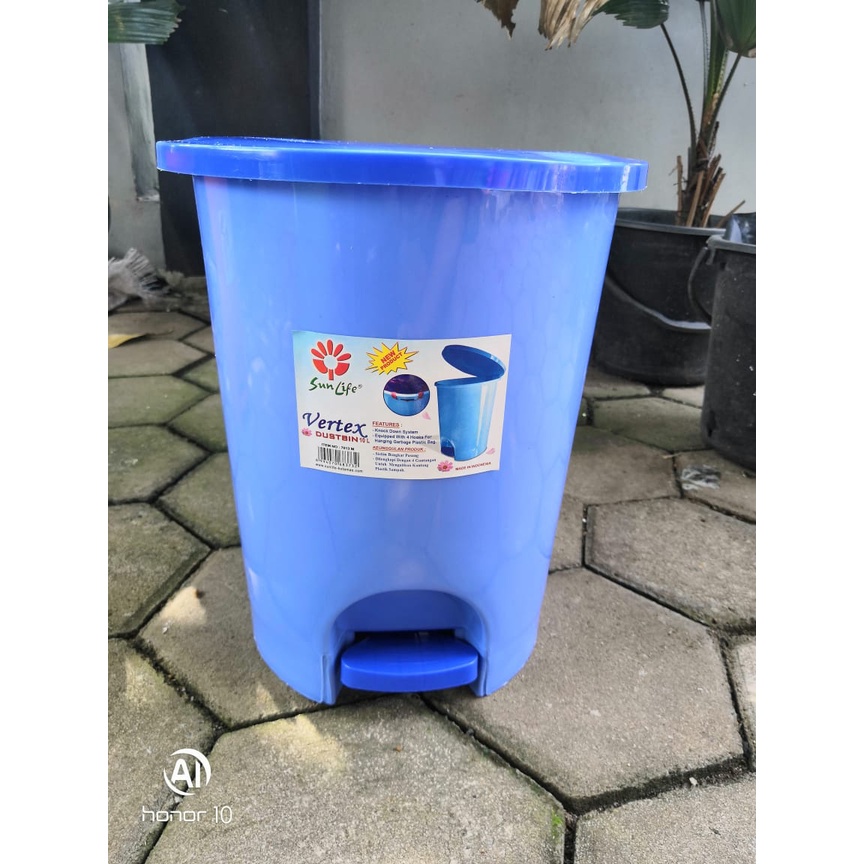 Sunlife Tempat Sampah Injak / injek 10 Liter Vertex Dustbin 10 Liter