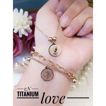 TiTanium set gelang dan kalung y02944