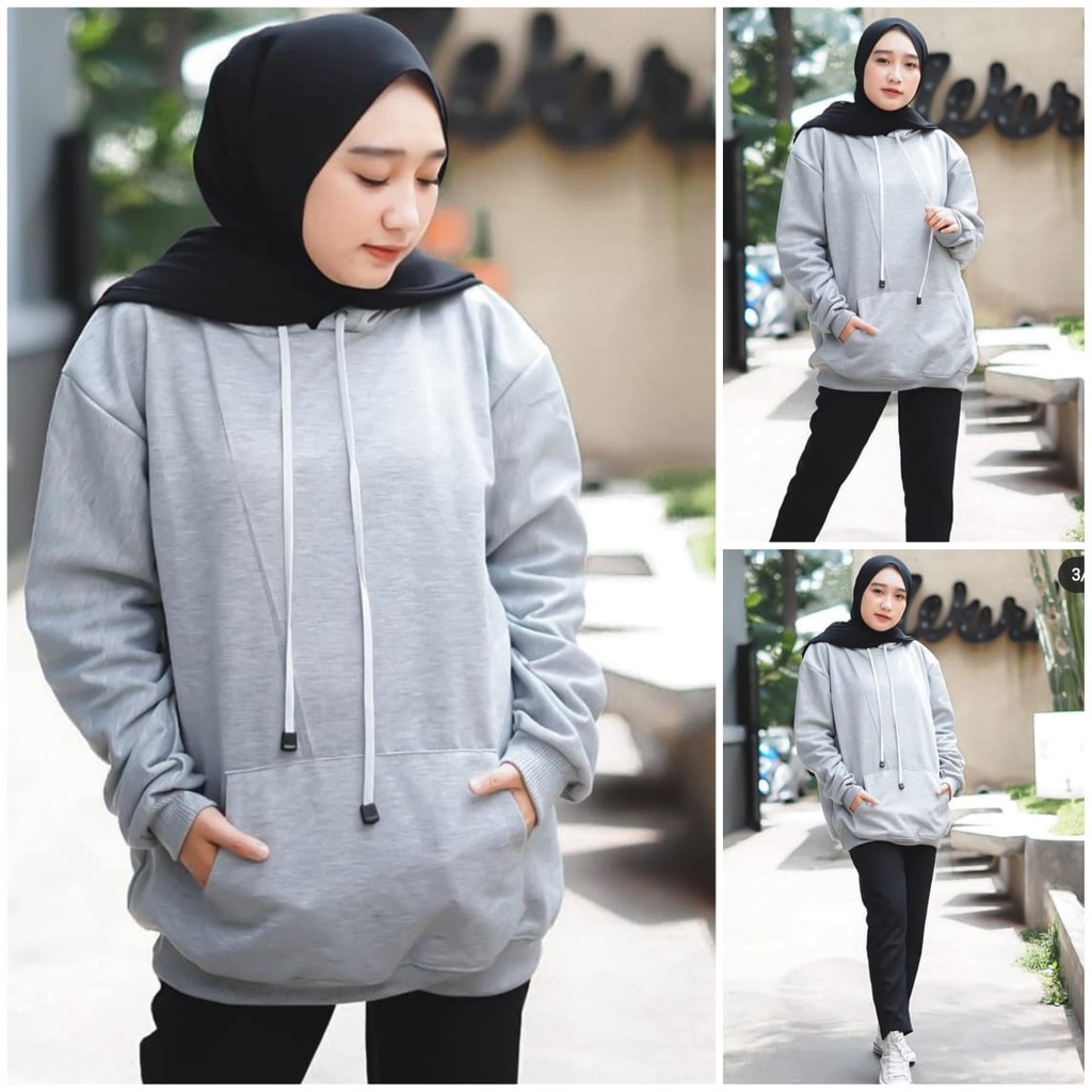 3 UKURAN M L XL SWEATER HOODIE POLOS FLEECE DMR