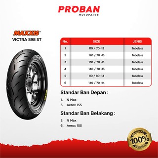  MAXXIS  TL VICTRA S98ST 110 80 Ring  14  Ban  Motor  Tubeless 