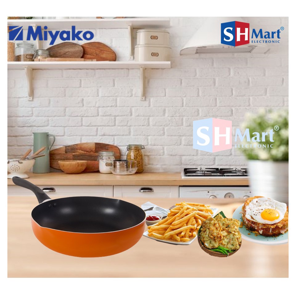 FRY PAN MIYAKO TEFLON ANTI LENGKET FP-18A / FP-20A / FP-22A PANCI PENGGORENGAN 18CM,20CM,22CM WITH BIBIR TUANG