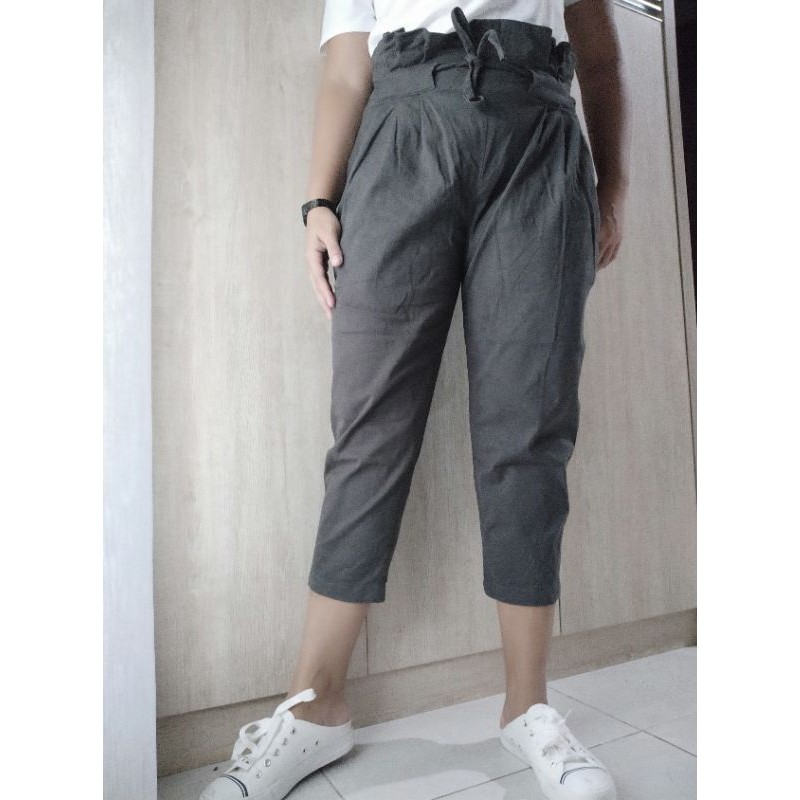 celana high waist/ celana santai/ celana wanita/ celana 7/8