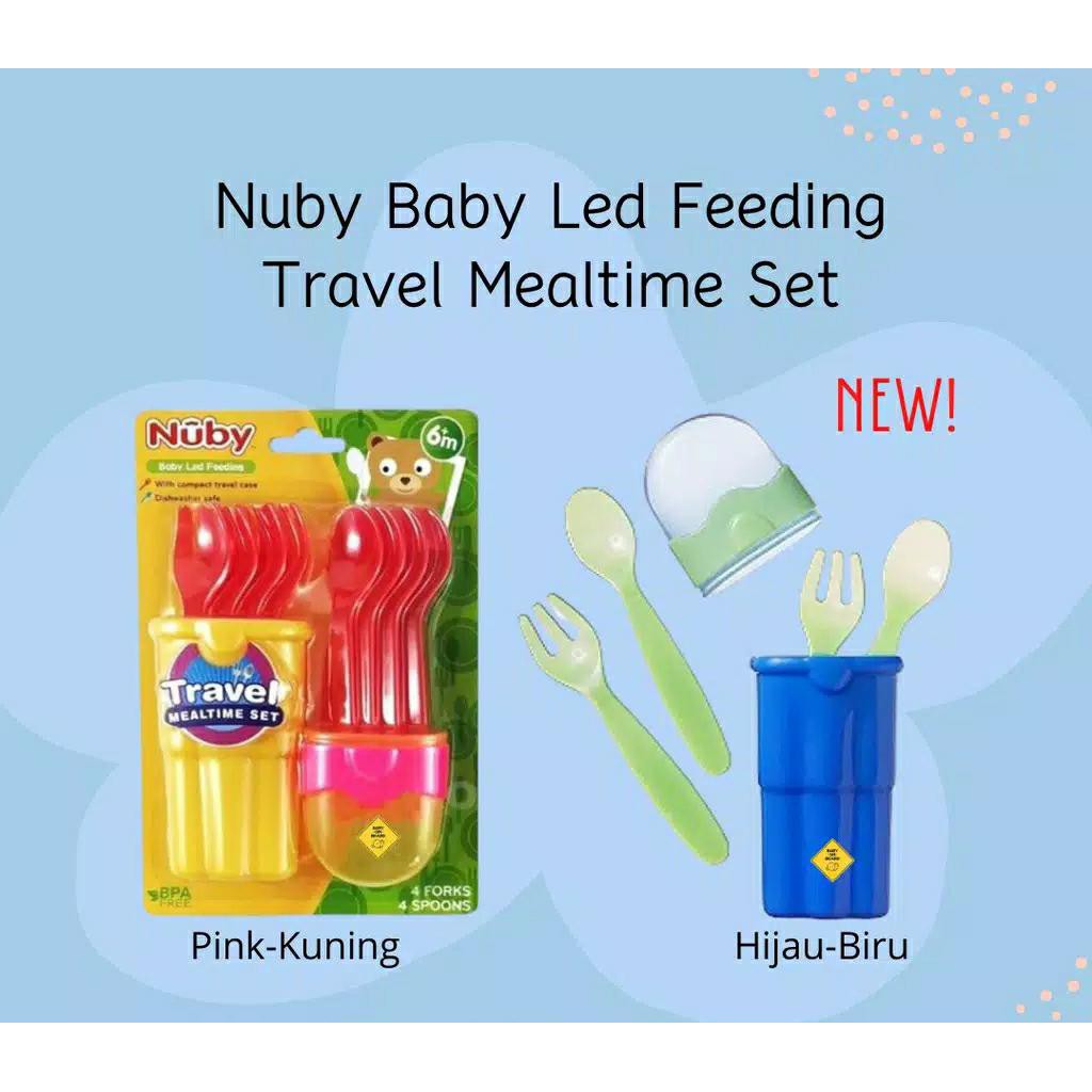 Nuby cutlery travel set 4 Forks 4 Spoons (100995)