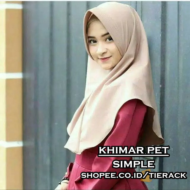  Khimar Pet Simple Jilbab Instan Kerudung Simple Wolfis 