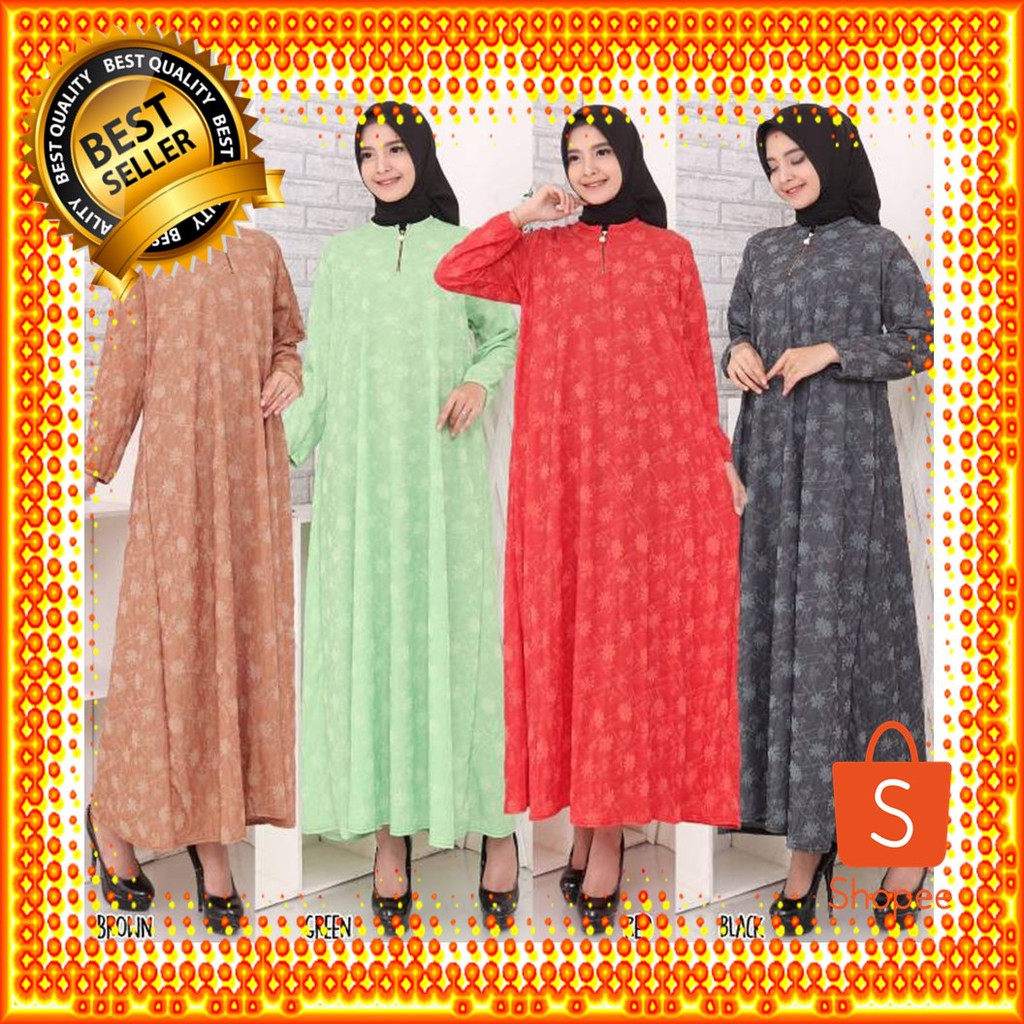 NEW   Baju Gamis Wanita Gamis Jumbo 4L Gamis Kaos Import 5329