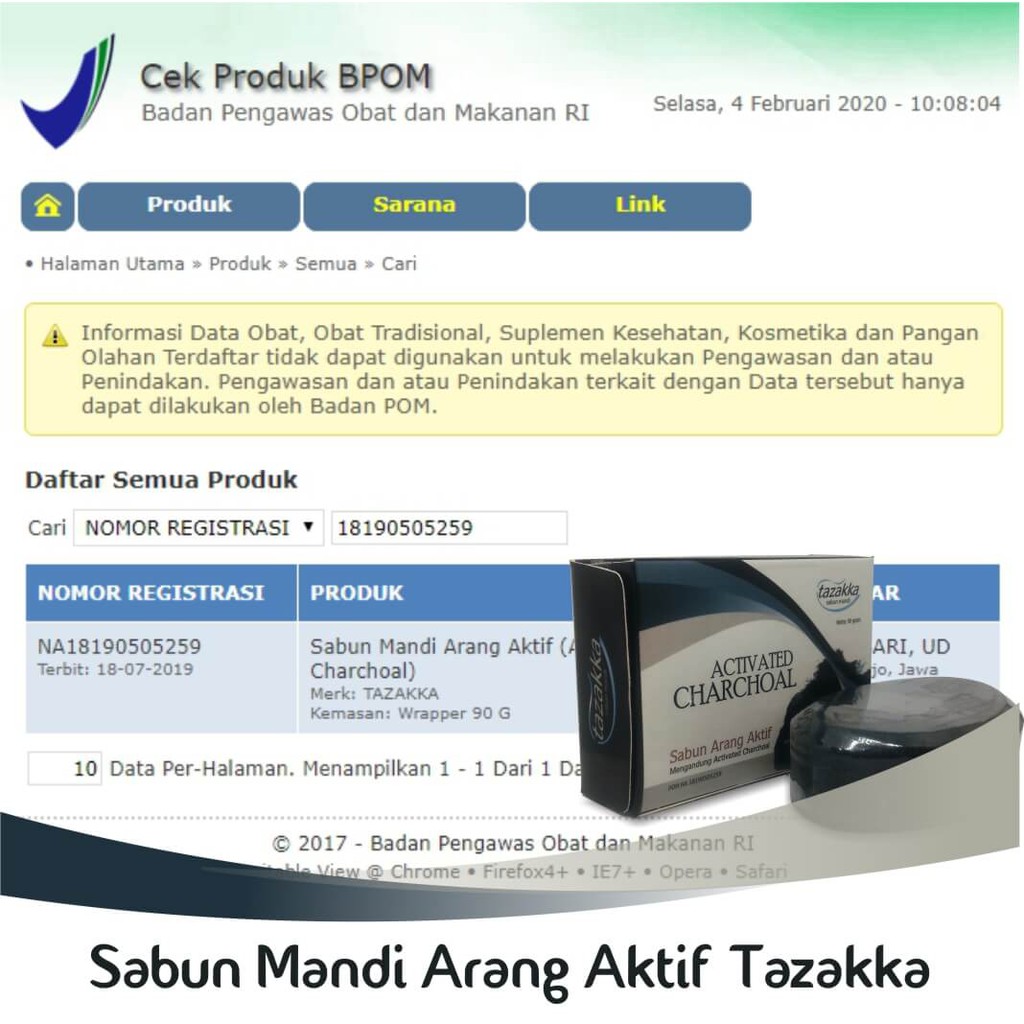 Sabun mandi herbal arang aktif activated charcoal original tazakka kulit berminyak memutihkan kulit