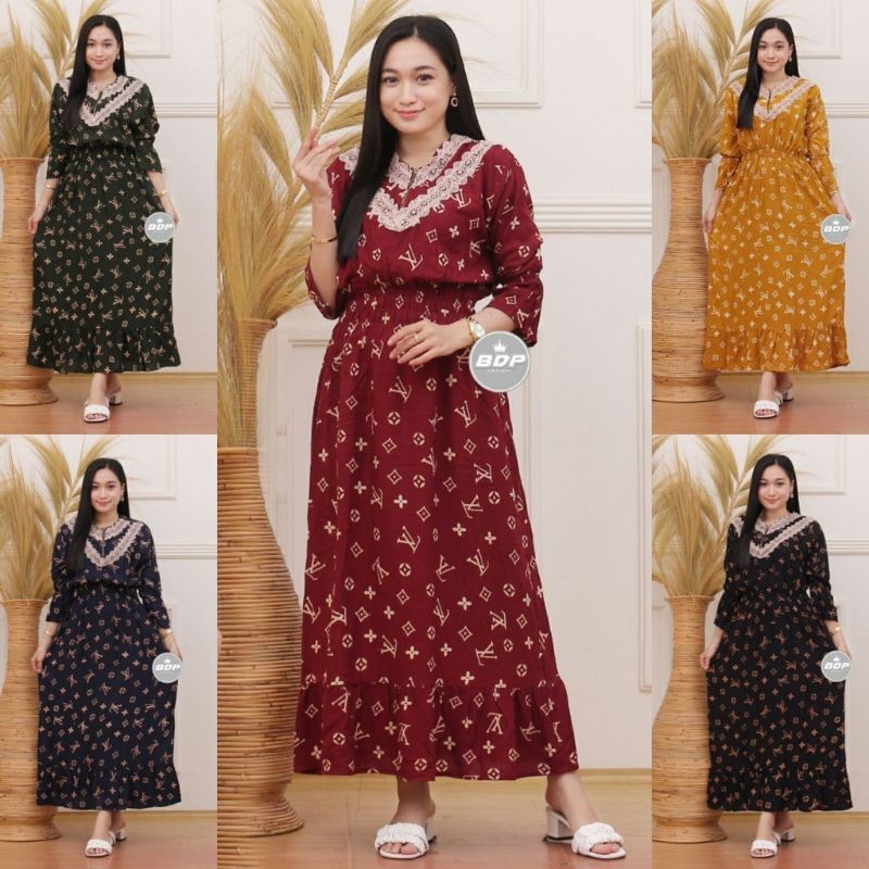 TERBARU | DASTER ARAB PANJANG DASTER BUSUI RESLETING DEPAN | BAJU TIDUR DASTER