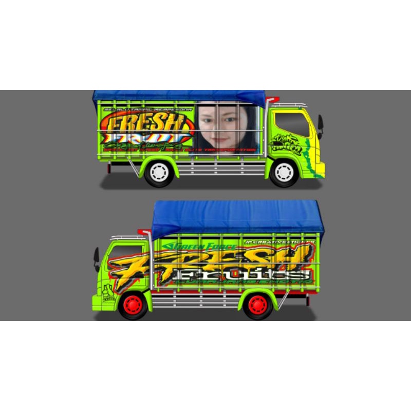 cutting sticker mobil truck