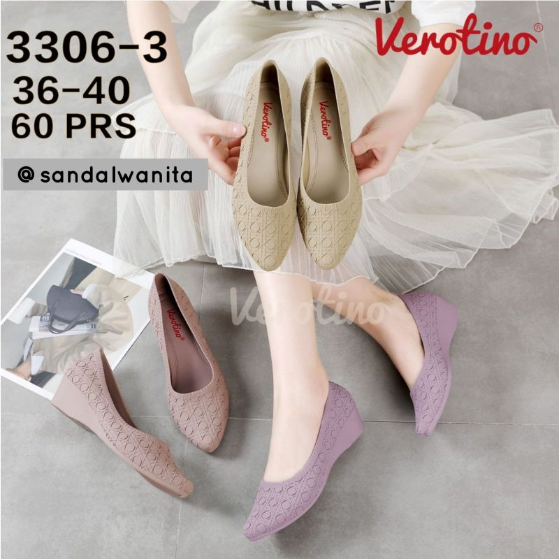 Sepatu Hak Jelly Wanita Import Verotino 3306