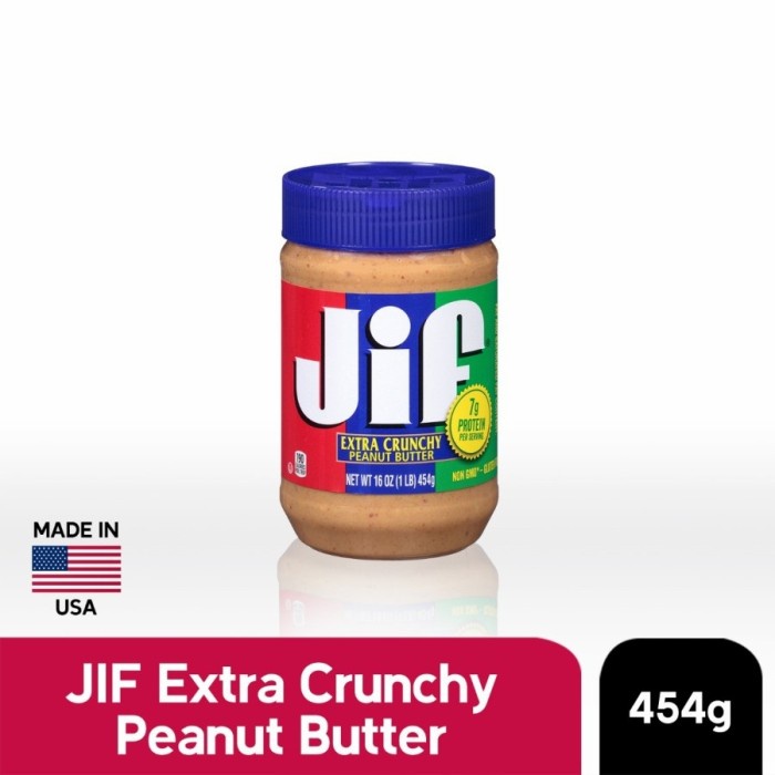

JIF Extra Crunchy Peanut Butter 454G Selai Kacang
