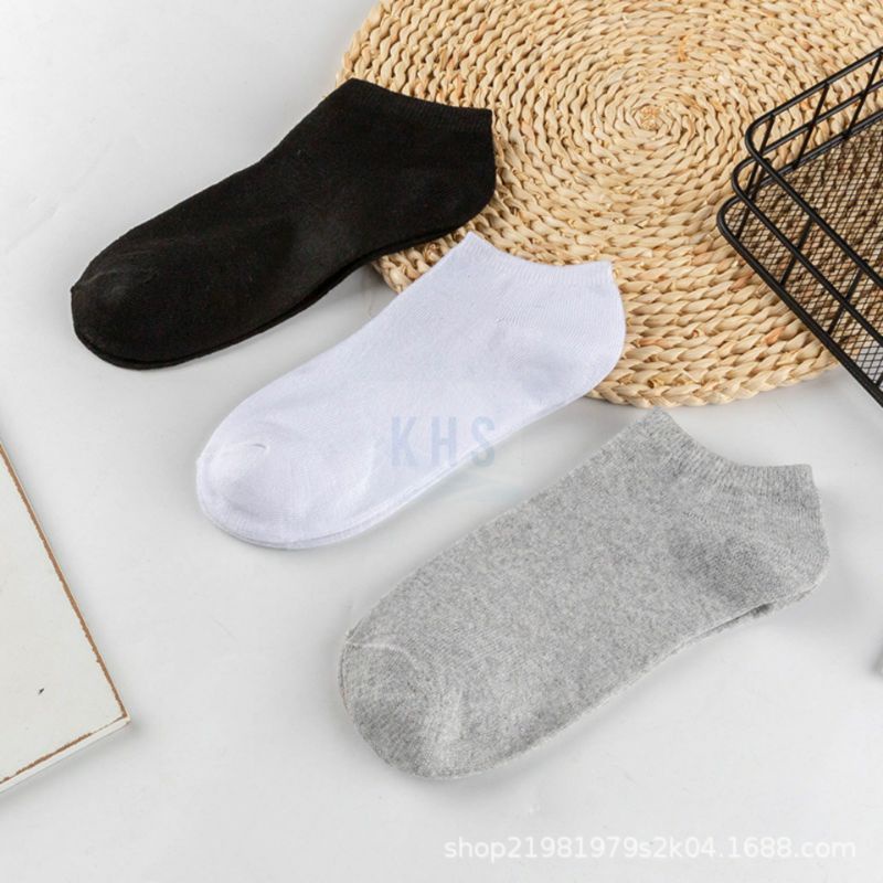 Kaos Kaki Polos Semata Kaki Ankle Cute Socks Short Sepatu Beruang Motif Bear Pendek Daisy Pastel KHS-7