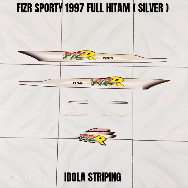 Striping FIZR Sporty 1997 Full Hitam ( Silver )