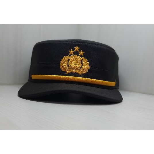 Topi Komando Pama Polri Coklat