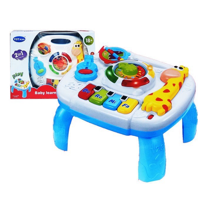 BABY LEARNING TABLE / PLAY LEARN FUN TABLE MAINAN BAYI 2IN1 MAINAN MEJA BERMAIN ANAK