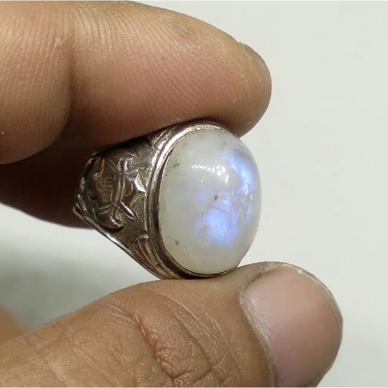 Moonstone biduri laut biduri bulan perak silver 925