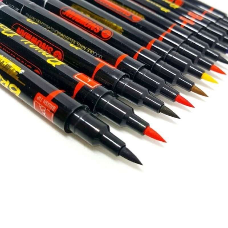 

Spidol Snowman Brush Pen BM 1 ready stock 36 warna