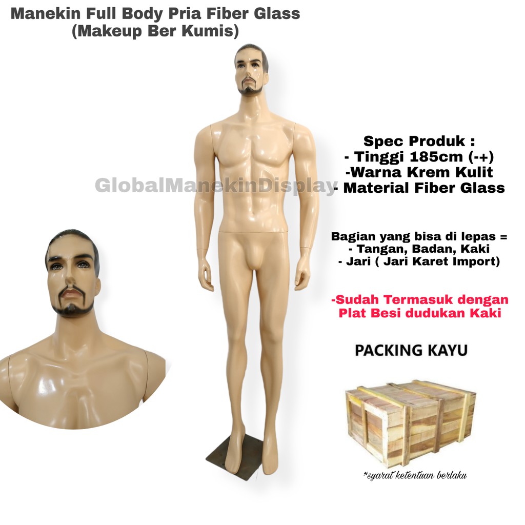 Manekin Pria Full Body | Manekin Full Body Pria Fiber Glass