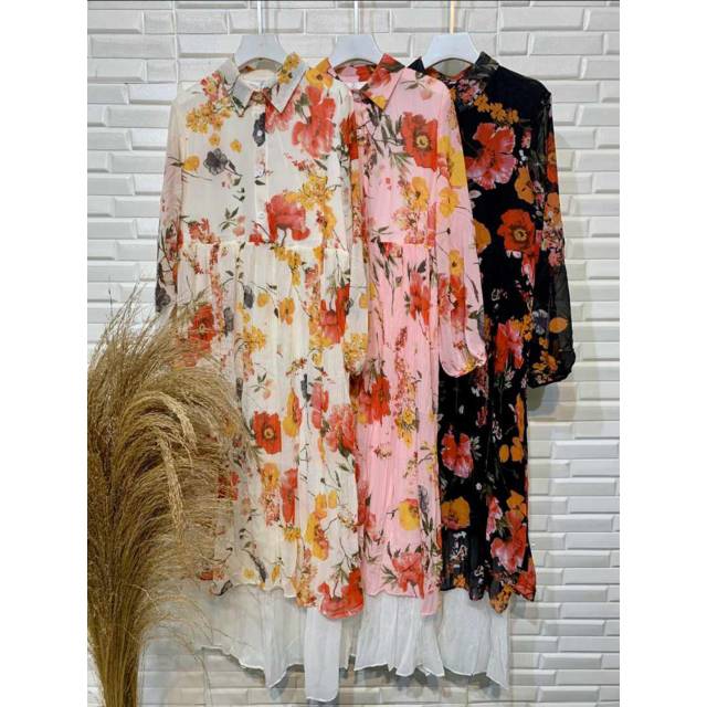 Gamis/dress plisket nagita