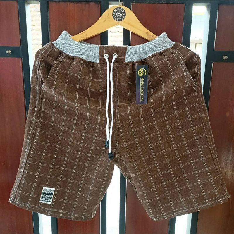 Tartan celana pendek pria dewasa-Moca