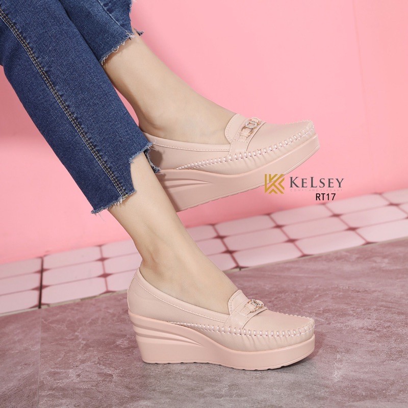 (GRATIS ALAS KAKI) RESTOCK!! NICOLE SEPATU WEDGES 6,5CM WANITA KELSEY RT17 SEPATU KERJA WANITA