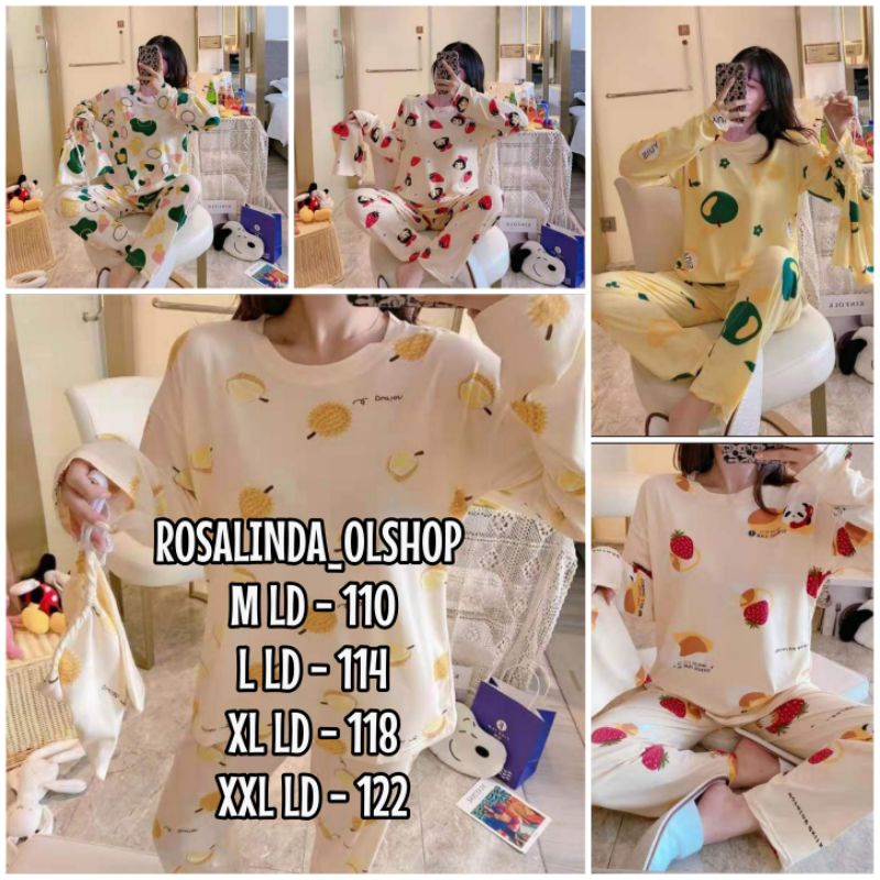 Baju tidur wanita fashion wanita set piyama wanita murah