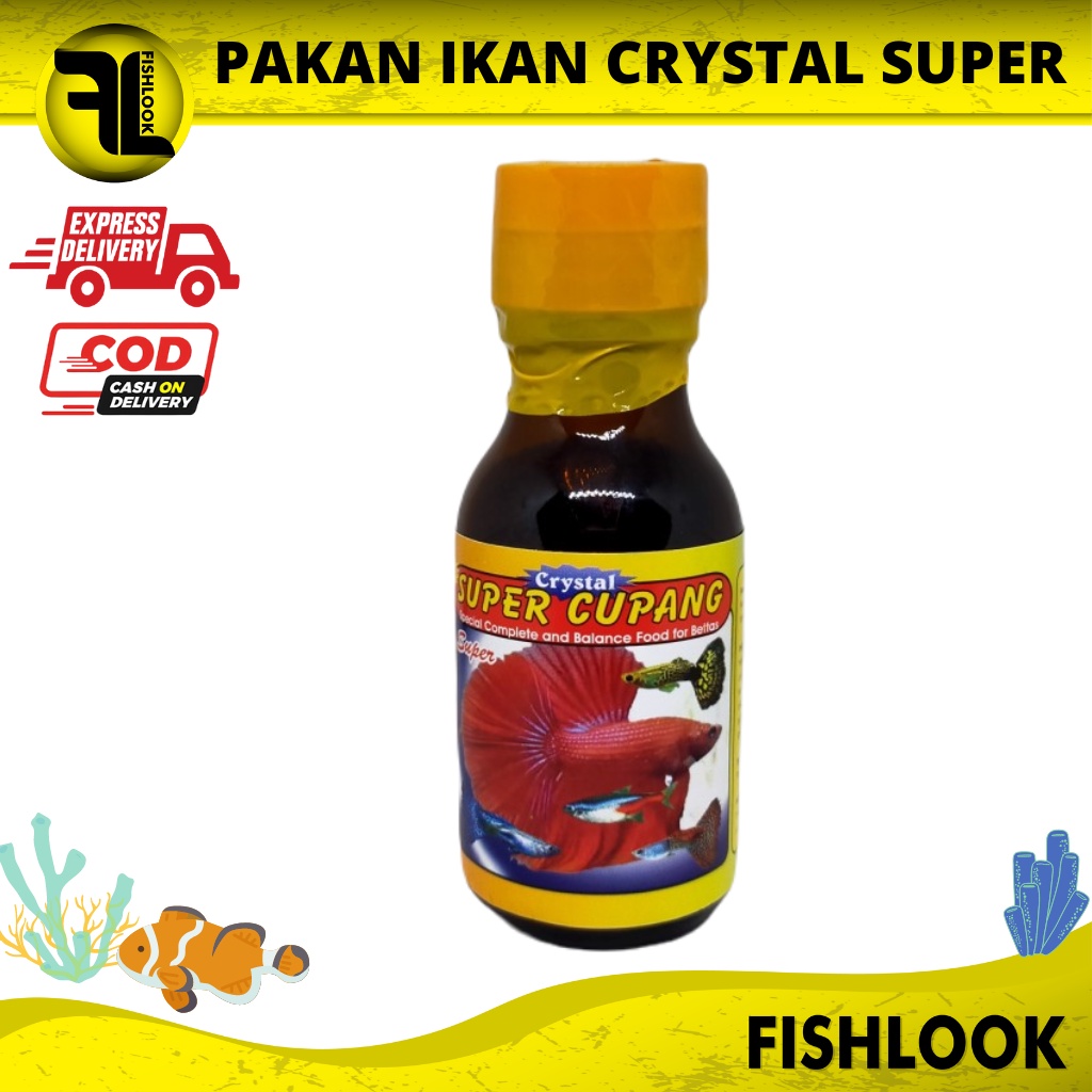 makanan/pelet ikan super cupang crystal