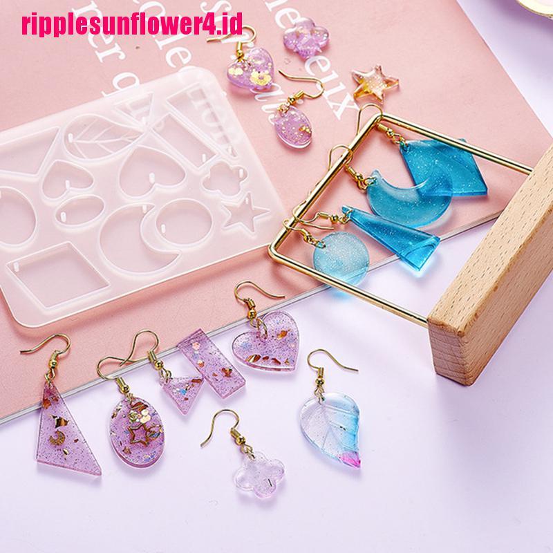 Cetakan Resin Diy Bahan Silikon Untuk Liontin Kalung / Anting Handmade