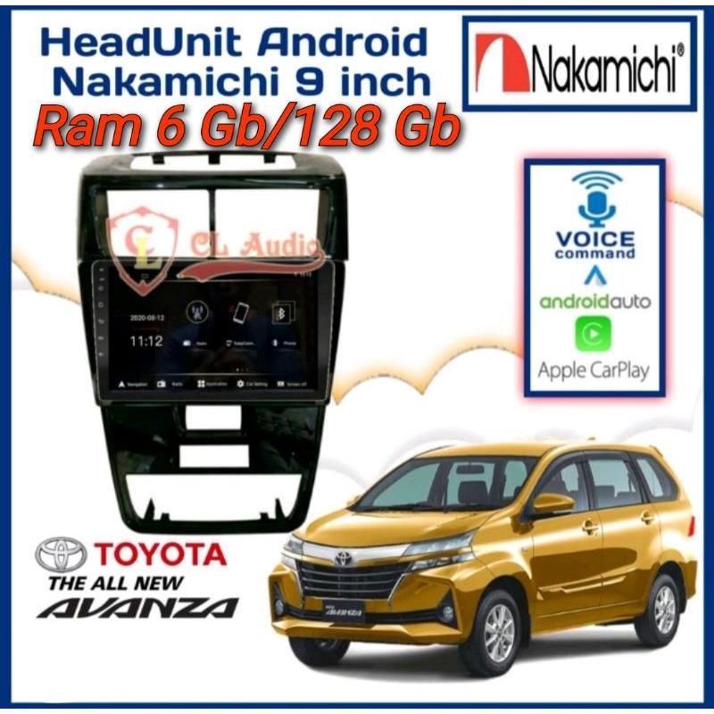 Head Unit Android AVANZA BARU Ram 6Gb/128Gb NAKAMICHI ELITE PRO