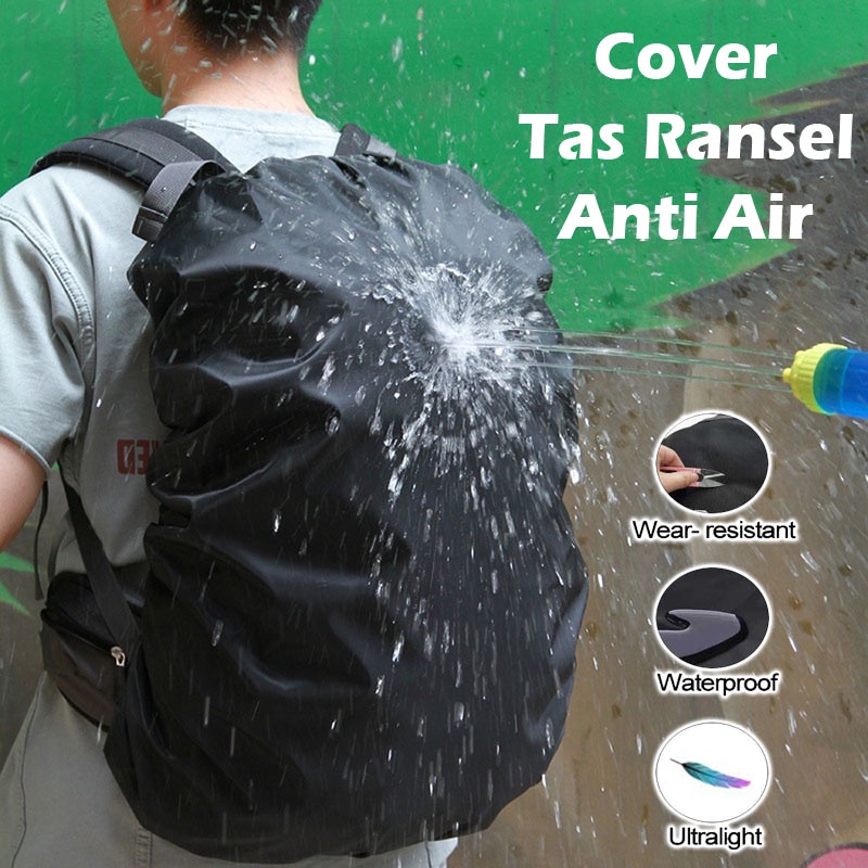 WOYYHO Cover Tas Ransel Anti Air Bahan Polyester Anti Lecet Rain Cover Tas Ransel Waterproof Backpack Cover Rain Cover Backpack Reflective Waterproof Dustproof Sport Bag Cover Outdoor Travel Hiking Climbing Rucksack Rainproof Cover