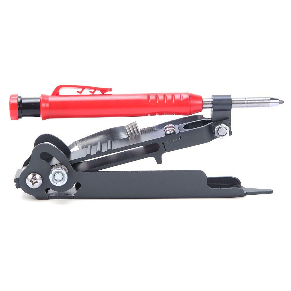 Solighter Multifungsi Scribing Tool DIY Alat Ukur Dengan Pensil Lubang Dalam Woodworking Scribe Gauge Garis Besar Lingkaran Profil Penggaris Coret