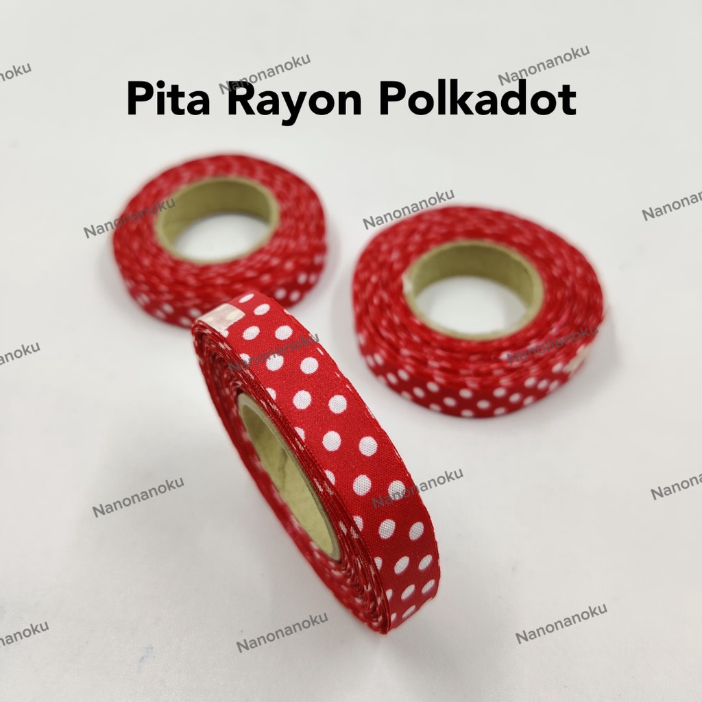 Pita RAYON Kain 1/2 inch Polkadot
