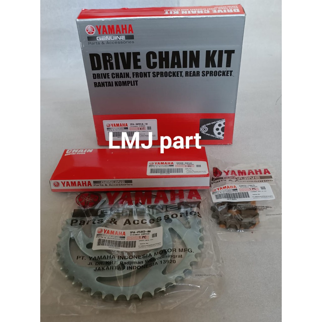 GIR GEAR DEPAN BELAKANG RANTAI RANTE SET VIXION NVL 2013 2014 ORIGINAL YGP 1PA-WF01A-10