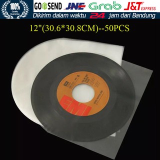 Image of 50PCS Antistatic 12 Inch Plastik Inner Sleeve Vinyl Piringan Hitam LP LD Vinyl Record Plastic Cover