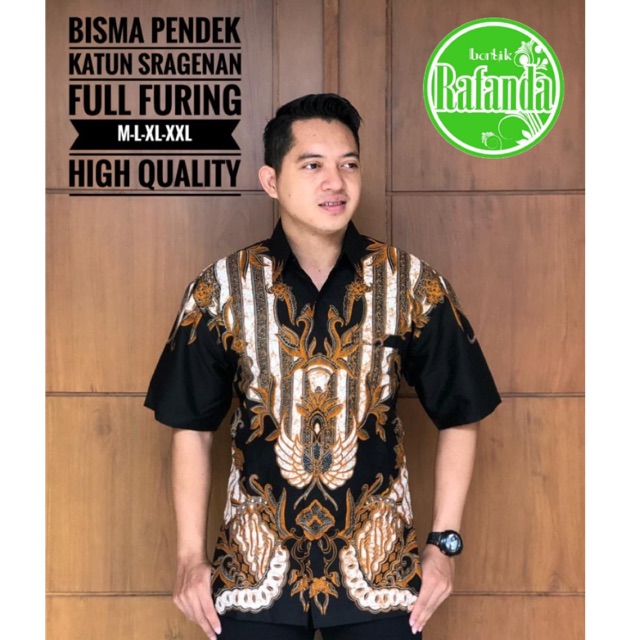 Batik Bisma Pendek Full Furing Katun Halus Sragenan Termurah