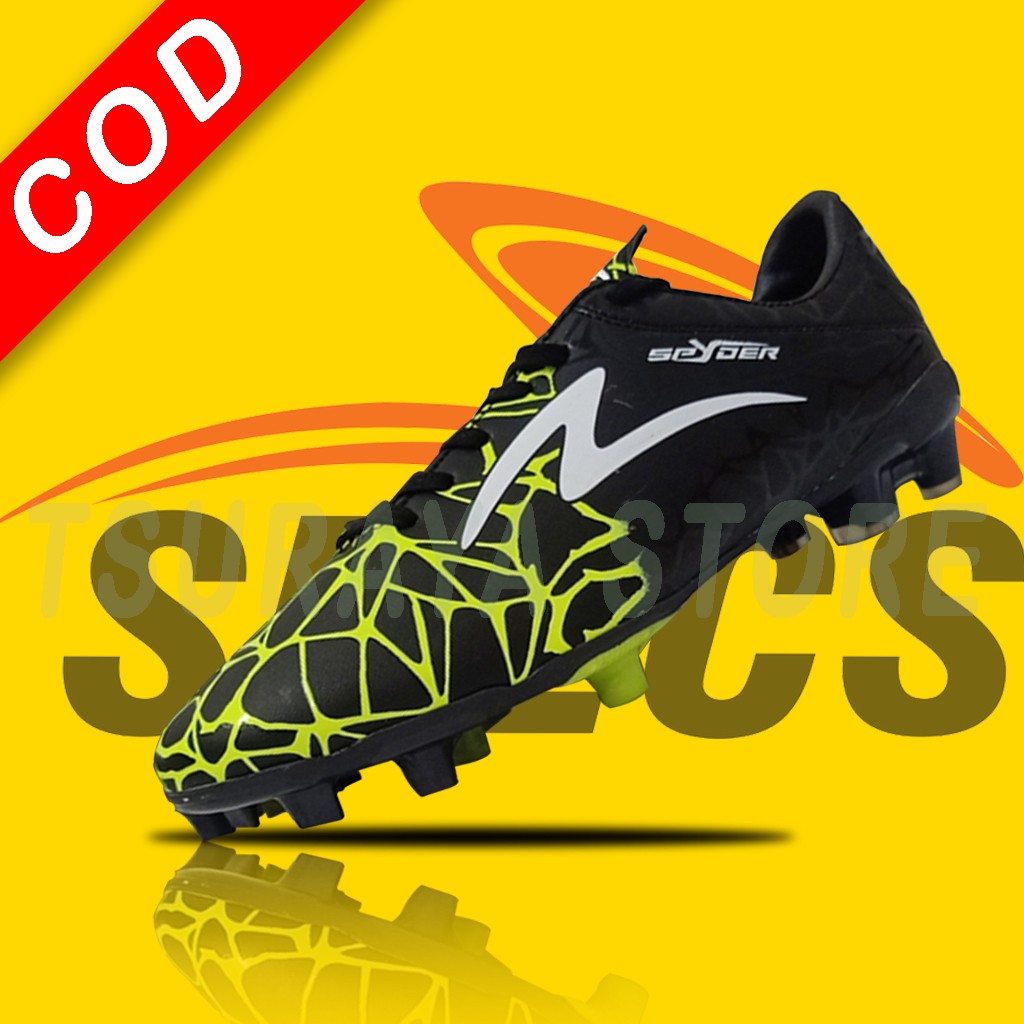 sepatu sepak bola sepakbola SPECS SPYDER HITAM HIJAU STABILO murah berkualitas