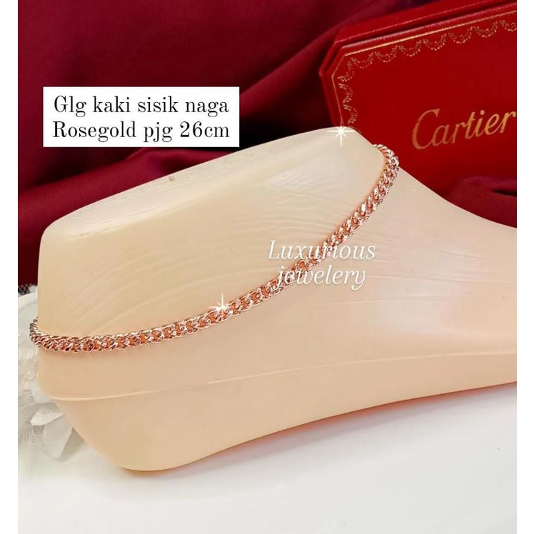 Luxuriousjewelery- Gelang kaki sisik naga premium