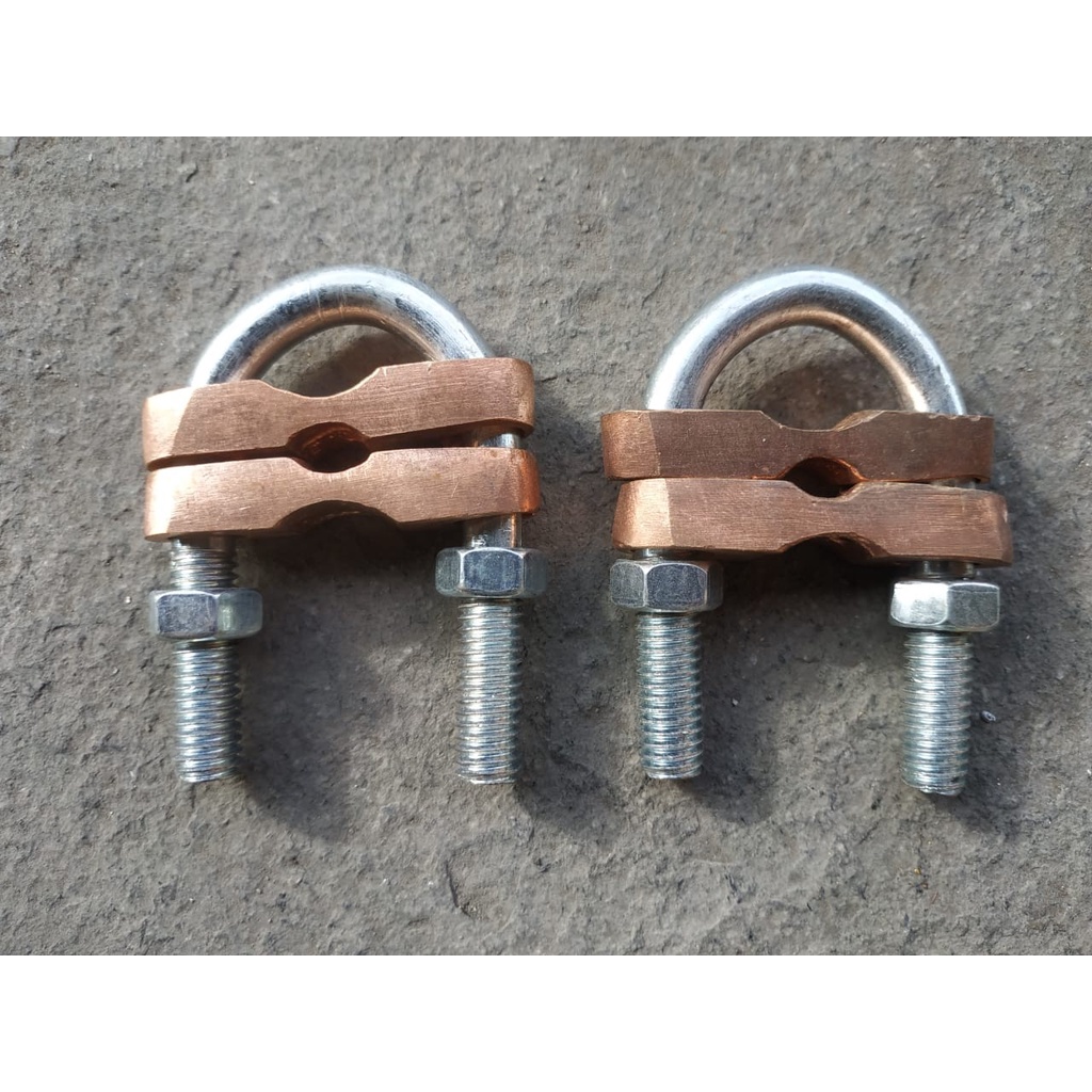 Jual CLAMP GROUNDING ROD 1 INCHI/ U BOLT GROUND ROD 1" Shopee Indonesia