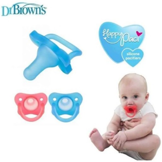 Dr Browns Happy Paci One Piece Silicone Pacifier, 0m+,1-Pack