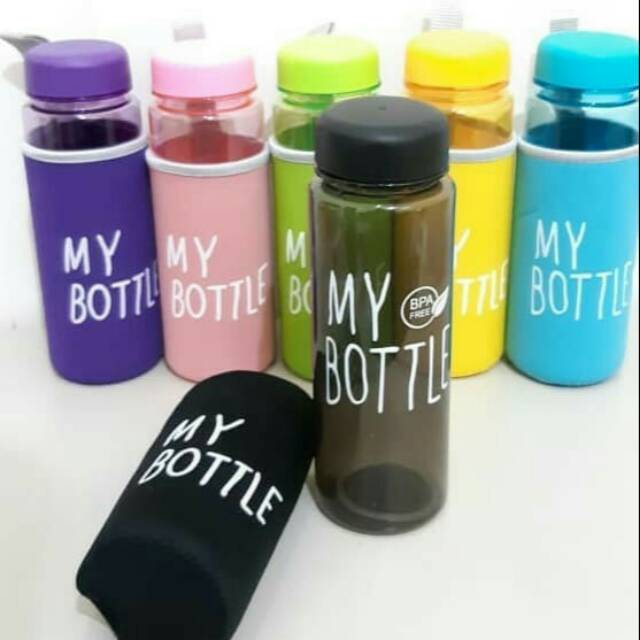 My Bottle Warna 500ml + Pouch Busa / Botol Minum