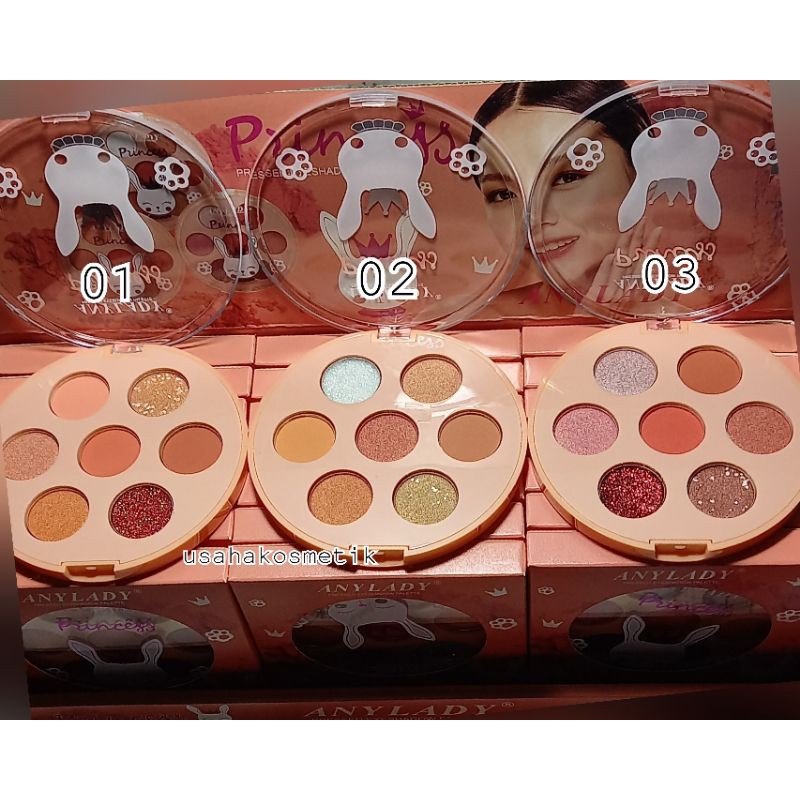 PROMO EYESHADOW ANYLADY PRINCES KEMASAN BULAT 7WARNA NO.815