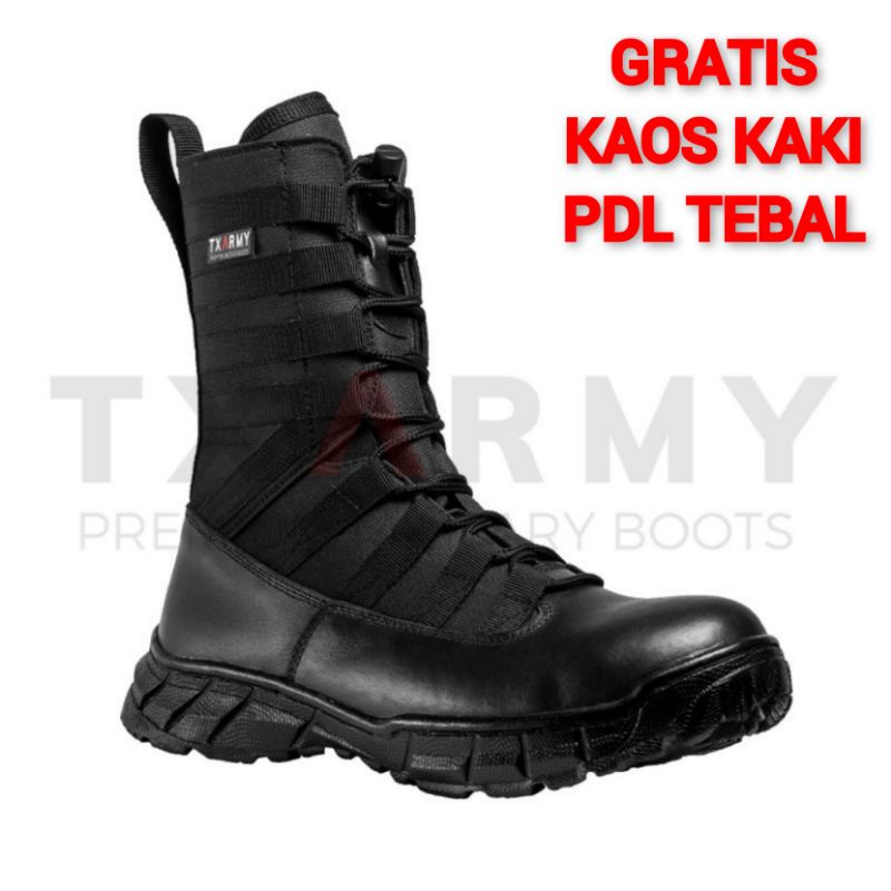 SEPATU PDL NINJA WEBA KULIT SAPI ASLI TX-ARMY SEPATU PDL DINAS LAPANGAN TNI POLRI SECURITY SATPAM